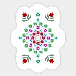 Dot painting meets mandalas Sticker